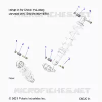 SUSPENSION, MONTAJE DE DESCARGA, REAR SUSP.