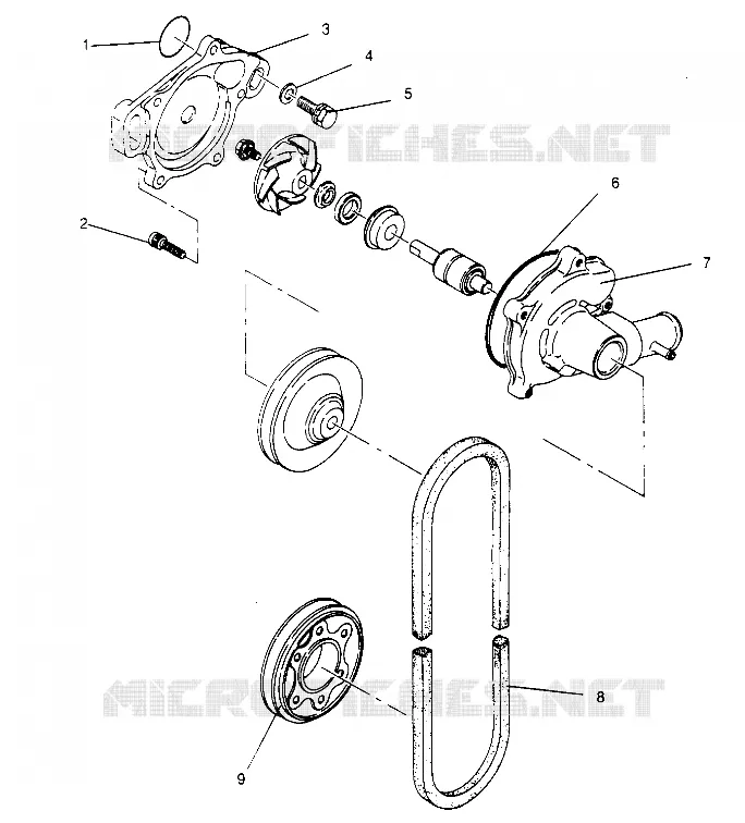 BOMBA DE AGUA XLT TOURING 0952857 and  EUROPEAN XLT TOURING E952857 (4929172917C009)