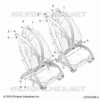 ASIENTO BELT MOUNTING, REAR, 6 POINT