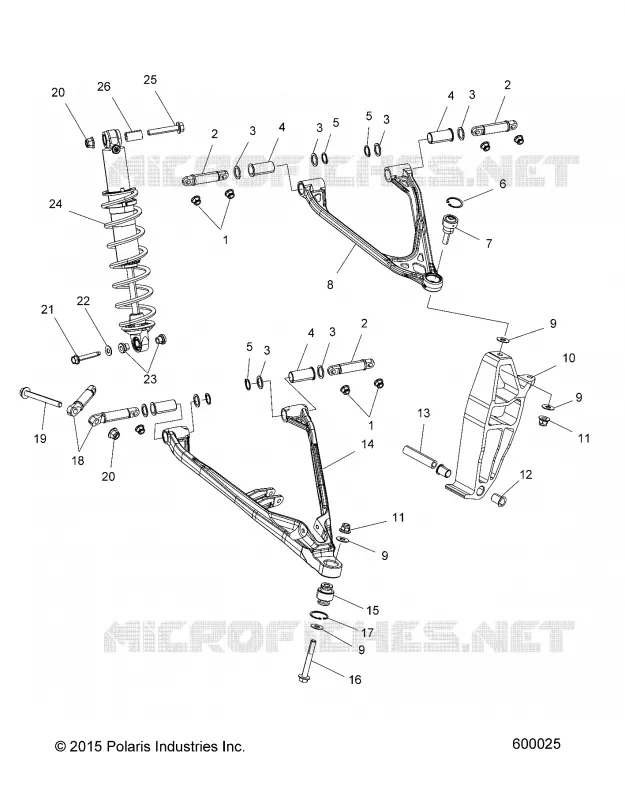 SUSPENSION, CONTROL ARMS AND SPINDLE
