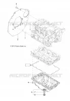 MOTOR, MOUNTING FLANGE and SUMIDERO DE ACEITE