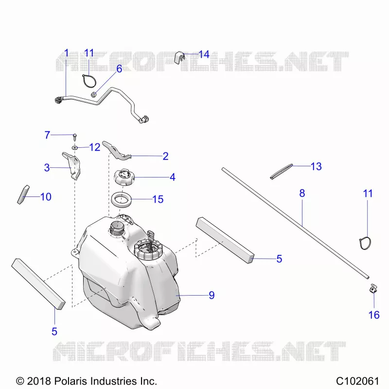 SISTEMA DE COMBUSTIBLE, FUEL TANK ASM.