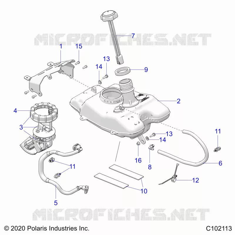SISTEMA DE COMBUSTIBLE, FUEL TANK ASM.