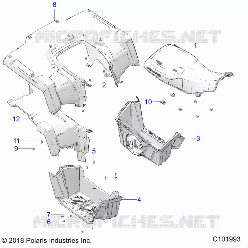 TRASERO CAB, SEAT AND FOOTWELLS