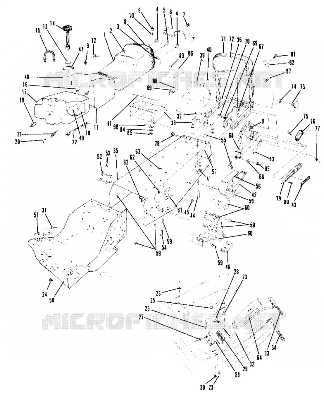 CHASIS AND ASIENTO All Swedish Indy Models (4916051605003A)