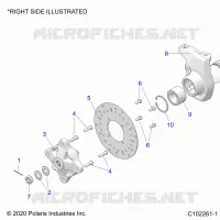 SUSPENSIÃ“N DELANTERA HUB, CARRIER, AND BRAKE DISC
