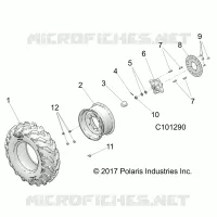 RUEDAS, FRONT TIRE AND BRAKE DISC