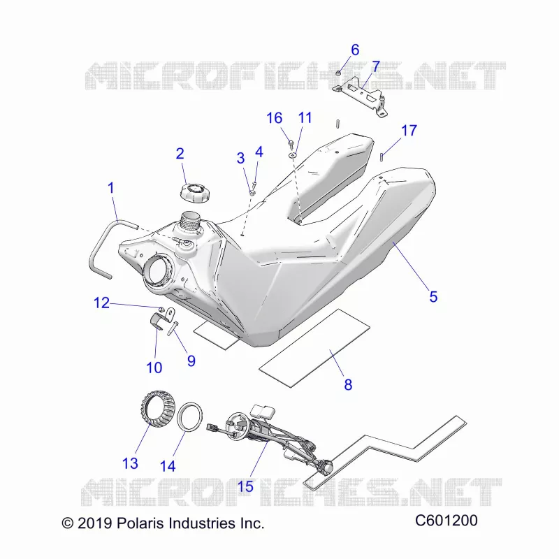 SISTEMA DE COMBUSTIBLE, FUEL TANK ASM.