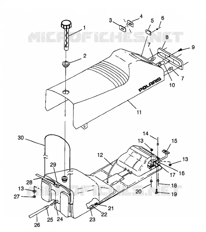 ASIENTO Y TANQUE DE GAS TRAIL 0982761 (4942584258A008)