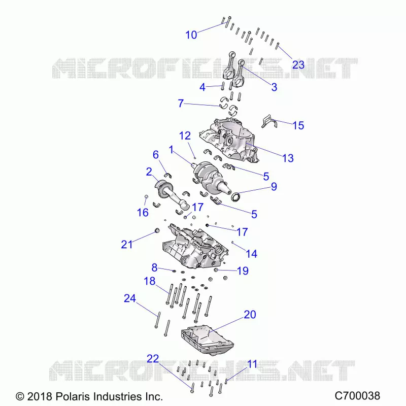 ENGINE, CRANKCASE AND CIGUEÑAL