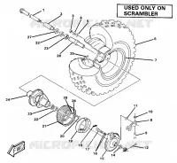RUEDA DELANTERA AND BRAKE ASSEMBLY. (4910981098030A)