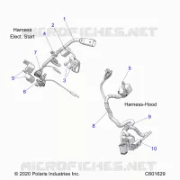 ELECTRICA, WIRE HARNESS, HOOD, ELEC. START