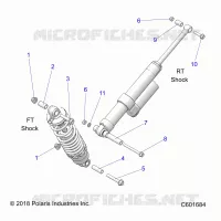 SUSPENSION, MONTAJE DE DESCARGA, REAR SUSP.
