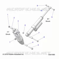 SUSPENSION, MONTAJE DE DESCARGA, REAR SUSP.
