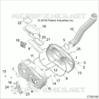 DRIVE TRAIN, TAPA DEL EMBRAGUE AND DUCTING
