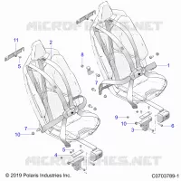 ASIENTO BELT MOUNTING, FRONT, 6 POINT