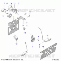 CUERNO, LICENSE PLATE, SWITCHES