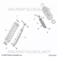 SUSPENSION, REAR MONTAJE DE DESCARGA