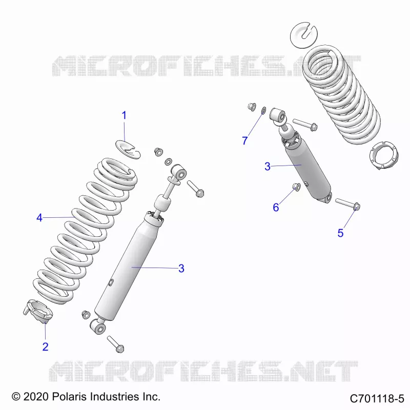 SUSPENSION, REAR MONTAJE DE DESCARGA