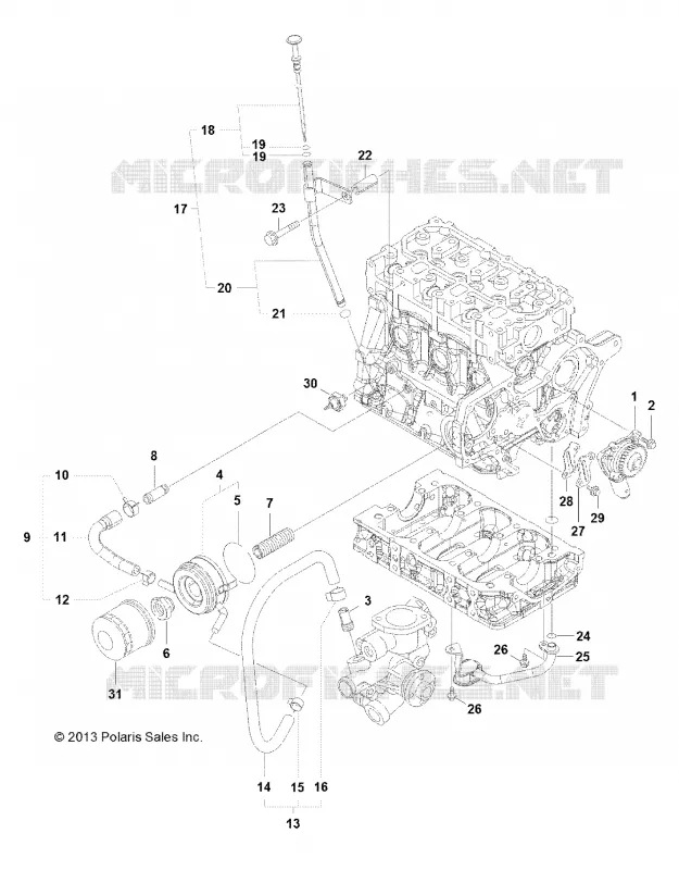 MOTOR, OIL SYSTEM AND AFORADOR DE ACEITE