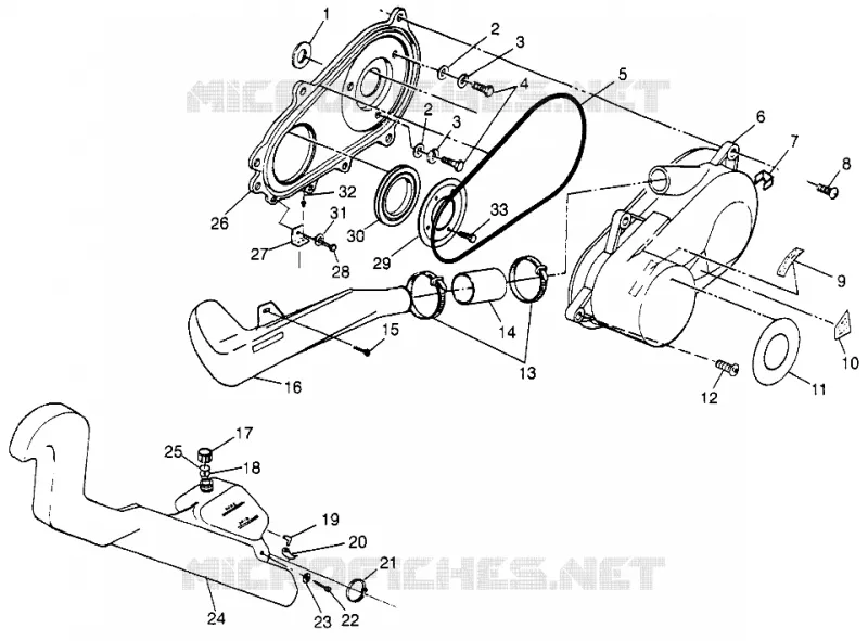 tapa del embrague (SPORT) Sport 400L W97BA38C (4940124012C005)