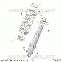 SUSPENSION, REAR MONTAJE DE DESCARGA