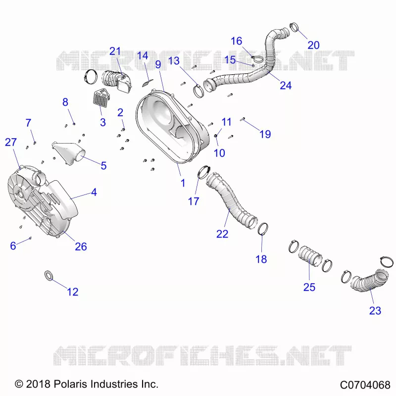 TREN, CLUTCH COVER AND DUCTING