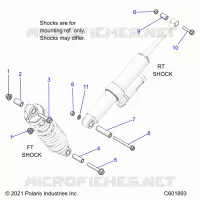 SUSPENSION, MONTAJE DE DESCARGA, REAR SUSP.