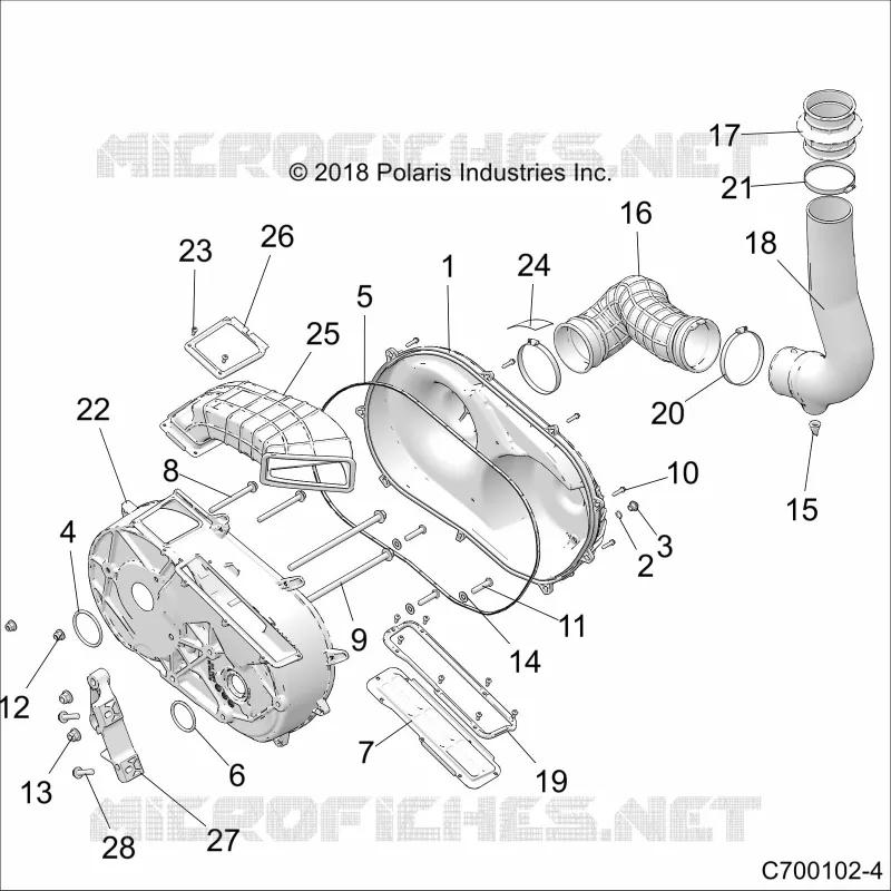 TREN, CLUTCH COVER AND DUCTING