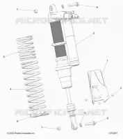 SUSPENSION, REAR MONTAJE DE DESCARGA