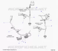ELECTRICA, WIRE HARNESS, HOOD, ELECTRIC START