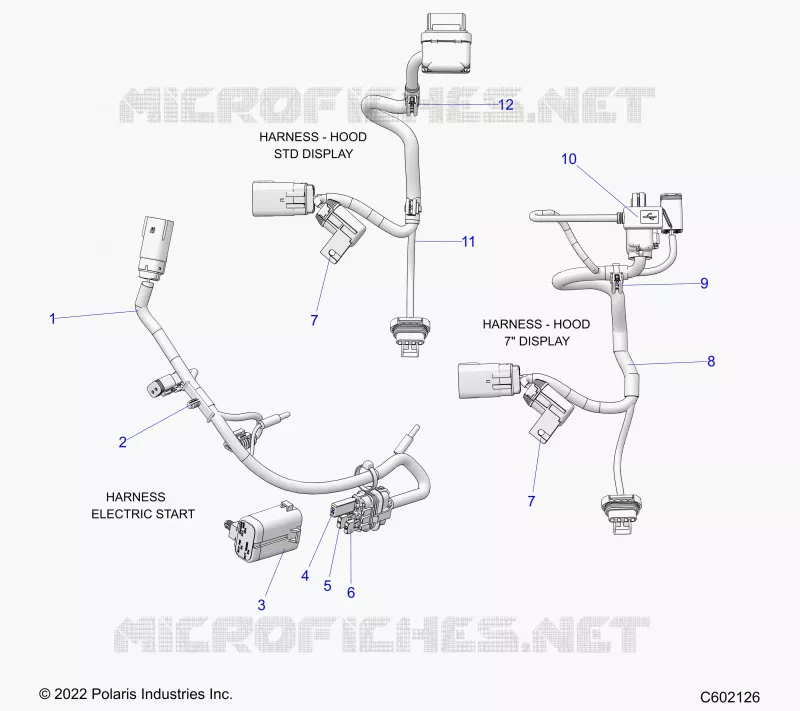 ELECTRICA, WIRE HARNESS, HOOD, ELECTRIC START