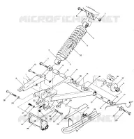 SWING ARM WELDMENT   SHOCK TRASERO ASSEMBLY (4914771477021A)