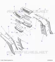 CARROCERÍA POSTERIOR FENDERS AND BEZELS-Z24NMC99AM/BM (C0705025-9)