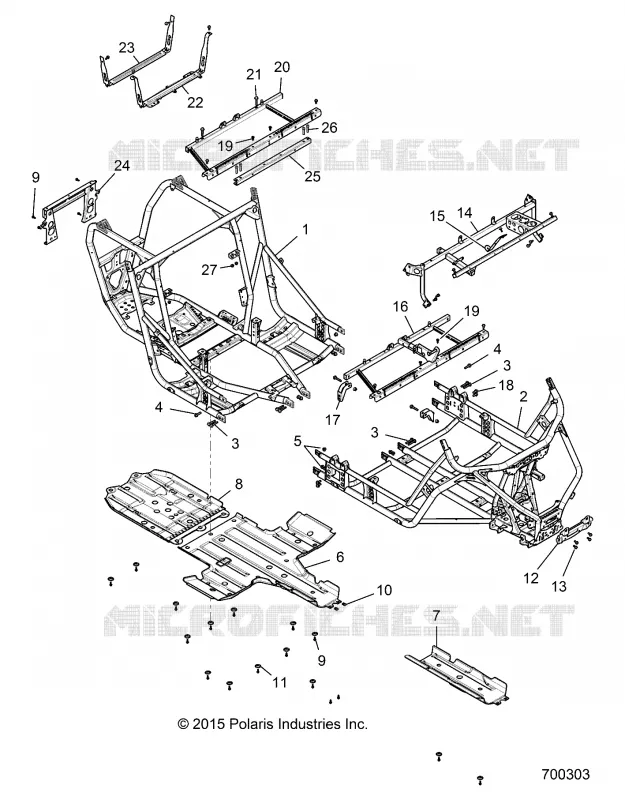 CHASSIS, MARCO PRINCIPAL AND SKID PLATES