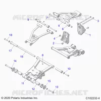 SUSPENSION TRASERA CONTROL ARM, MOUNTING