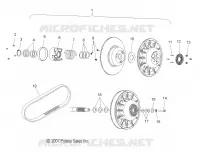 TREN, SECONDARY EMBRAGUE AND DRIVE BELT