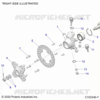 SUSPENSIÃ“N DELANTERA HUB, KNUCKLE AND BRAKE DISC