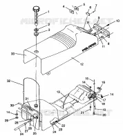 ASIENTO Y tanque de gas ASAMBLEA 500 EFI 0963774 and EUROPEAN 500 EFI E963774 (4936183618A007)