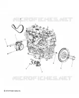 MOTOR, ALTERNADOR, VOLANTE and MOTOR DE ARRANQUE MOUNTING
