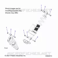 SUSPENSION, MONTAJE DE DESCARGA, REAR SUSP.