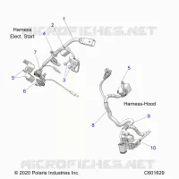 ELECTRICA, WIRE HARNESS, HOOD, ELEC. START