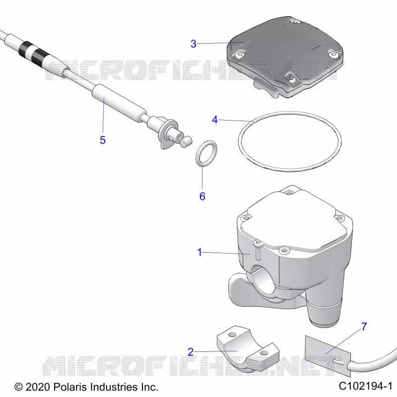 GOBIERNO, CONTROLS, THROTTLE ASM. AND CABLE