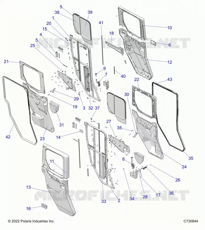 PUERTAS, REAR, CRANK