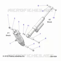 SUSPENSION, MONTAJE DE DESCARGA, REAR SUSP.