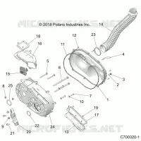 DRIVE TRAIN, TAPA DEL EMBRAGUE AND DUCTING