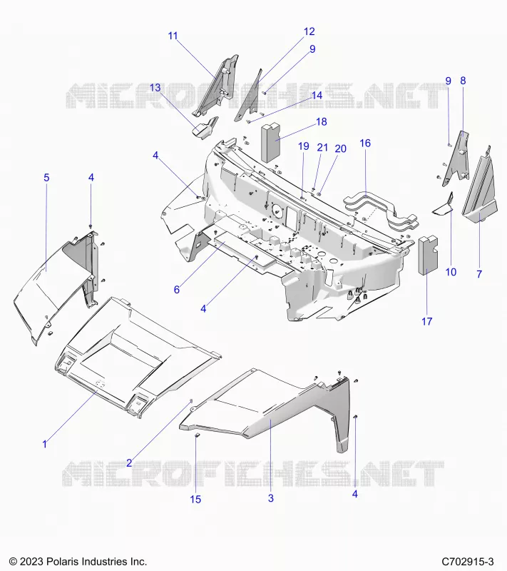 CAPUCHA, LINER, FRONT FENDERS, A PILLARS