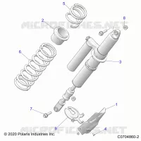 SUSPENSION, REAR MONTAJE DE DESCARGA