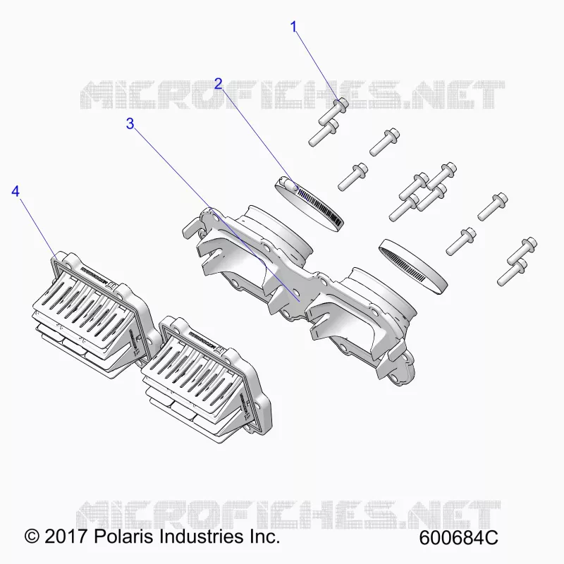 ENGINE, REED VALVE AND CUERPO DE MARIPOSA ADAPTOR
