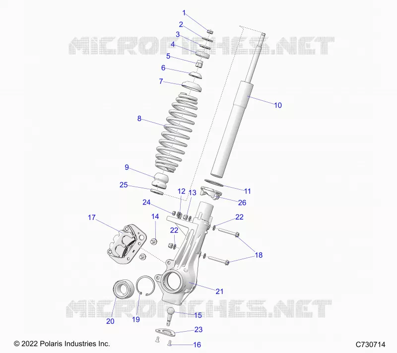 SUSPENSION, PUNTAL DELANTERO